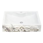 Miamivit Catherine Lavabo Rosette Acanthus Doğal Mermer Pearl 40x60x15 - Image 4