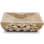 Miamivit Catherine Lavabo Rosette Acanthus Doğal Mermer Bej 40x60x15 - Image 8