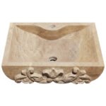 Miamivit Catherine Lavabo Rosette Acanthus Doğal Mermer Bej 40x60x15 - Image 2