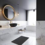 Miamivit Cleopatra Lavabo Seashell Border Doğal Mermer Ayhan Black 40x20h - Image 2