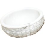 Miamivit Cleopatra Lavabo Seashell Grid Doğal Mermer Milas Pearl 40x20h - Image 13