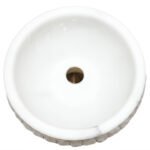 Miamivit Cleopatra Lavabo Seashell Grid Doğal Mermer Milas Pearl 40x20h - Image 10