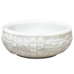 Miamivit Cleopatra Lavabo Seashell Grid Doğal Mermer Milas Pearl 40x20h