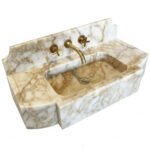 Miamivit Palace Lavabo Sugar Doğal Mermer Calacatta 80x40x15 - Image 12