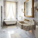 Miamivit Palace Lavabo Sugar Doğal Mermer Calacatta 80x40x15 - Image 7