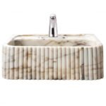 Miamivit Palace Lavabo Severus Doğal Mermer Calacatta Sugar 60x40x20 - Image 10