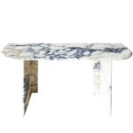 Miamivit Palace Masa Gloria Doğal Mermer Calacatta Viola 75x25x75